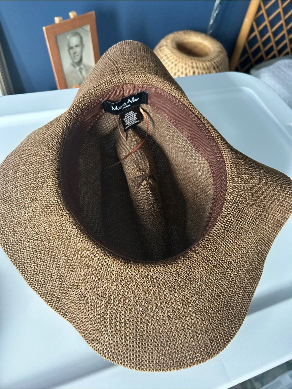 Marcus Adler NY Brown Open-Knit Packable Sun Hat – Like New